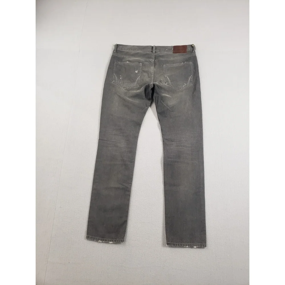 AllSaints Spitalfields Jacks Place Men Jean 34 Gray Wash Denim Straight Trousers
